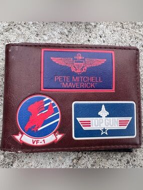 Top Gun Bi-Fold Wallet Maverick Tom Cruise Men’s Boy’s Lt. Pete Mitchell